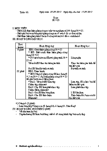 Giáo án Lớp 2 VNEN - Tuần 5 - Nguyễn Văn Phương