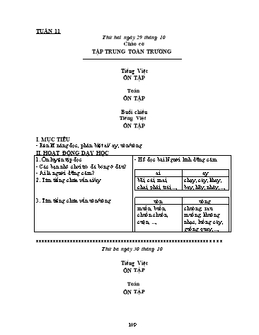 Giáo án Lớp 3 VNEN - Tuần 11