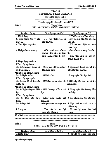 Giáo án Lớp 3 VNEN - Tuần 19 - Nguyễn Thị Phượng