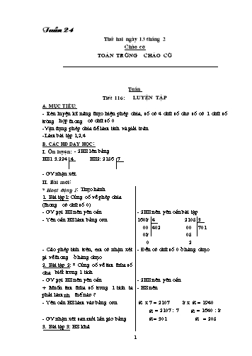 Giáo án Lớp 3 VNEN - Tuần 24