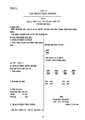 Giáo án Lớp 3 VNEN - Tuần 2