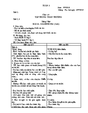 Giáo án Lớp 3 VNEN - Tuần 3 (2 cột)