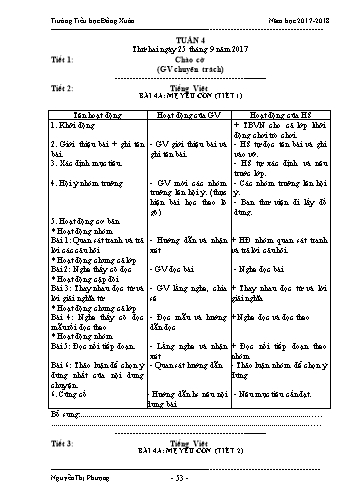 Giáo án Lớp 3 VNEN - Tuần 4 - Nguyễn Thị Phượng