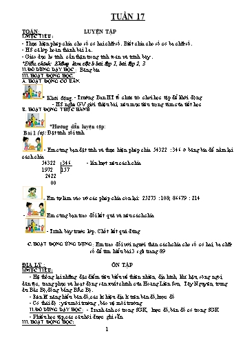 Giáo án Lớp 4 VNEN - Tuần 17 (Bản đẹp)