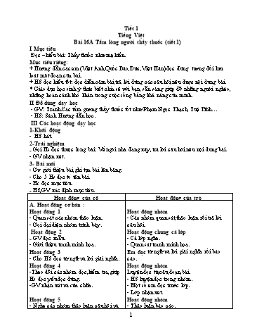 Giáo án Lớp 5 VNEN - Tuần 16 - Nguyễn Văn Tân