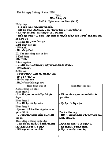 Giáo án Lớp 5 VNEN - Tuần 2 (Bản đẹp)