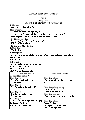 Giáo án Lớp 5 VNEN - Tuần 27 - Năm học 2021-2022