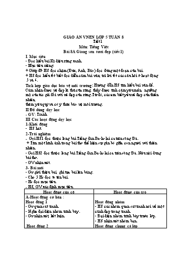 Giáo án Lớp 5 VNEN - Tuần 8 - Năm học 2021-2022