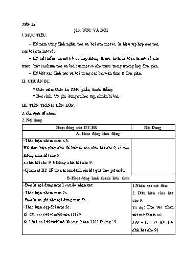 Giáo án Số học Lớp 6 VNEN - Tiết 23: Dấu hiệu chia hết cho 3, cho 9 (Tiết 3) - Đỗ Ngọc Nam