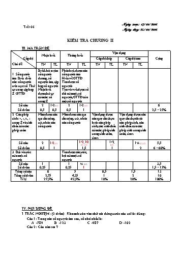 Giáo án Số học Lớp 6 VNEN - Tiết 66+67 - Nguyễn Trọng Hán