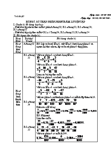 Giáo án Số học Lớp 6 VNEN - Tiết 86+87 - Nguyễn Trọng Hán