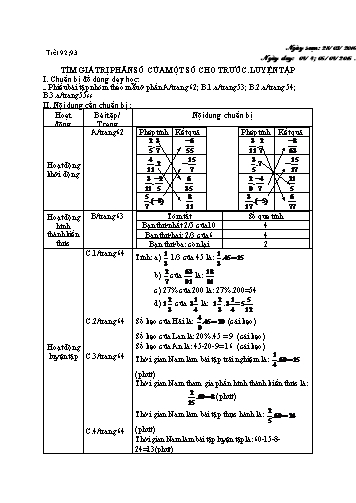 Giáo án Số học Lớp 6 VNEN - Tiết 92+93 - Nguyễn Trọng Hán