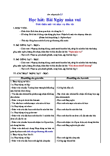 Giáo án Âm nhạc Lớp 3 VNEN - Tuần 15 - Nguyễn Thị Dánh Giáo án Âm nhạc Lớp 3 VNEN - Tuần 15 - Nguyễn Thị Dánh