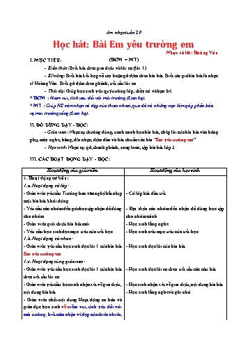 Giáo án Âm nhạc Lớp 3 VNEN - Tuần 19 - Nguyễn Thị Dánh