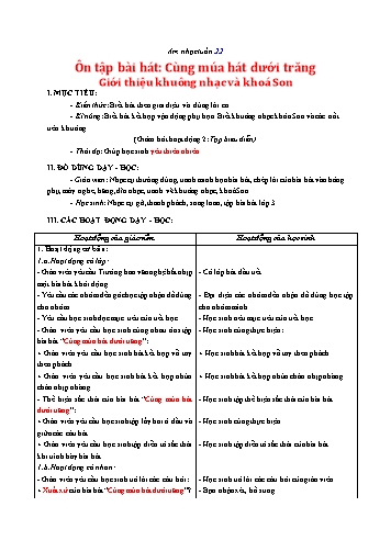 Giáo án Âm nhạc Lớp 3 VNEN - Tuần 22 - Nguyễn Thị Dánh