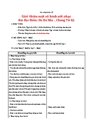 Giáo án Âm nhạc Lớp 3 VNEN - Tuần 23 - Nguyễn Thị Dánh