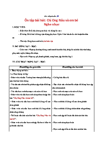 Giáo án Âm nhạc Lớp 3 VNEN - Tuần 26 - Nguyễn Thị Dánh
