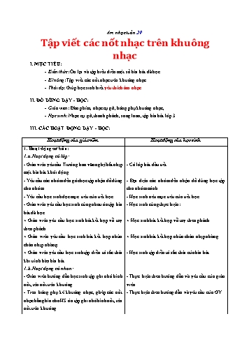 Giáo án Âm nhạc Lớp 3 VNEN - Tuần 29 - Nguyễn Thị Dánh