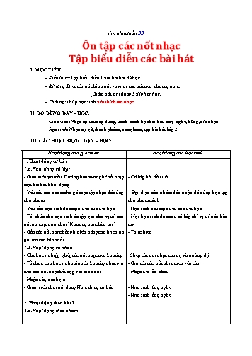 Giáo án Âm nhạc Lớp 3 VNEN - Tuần 33 - Nguyễn Thị Dánh