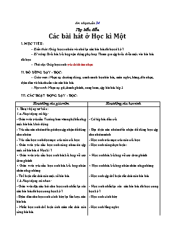 Giáo án Âm nhạc Lớp 3 VNEN - Tuần 34 - Nguyễn Thị Dánh