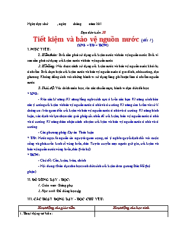 Giáo án Đạo đức Lớp 3 VNEN - Tuần 28 - Lê Thị Xuân Giáo án Đạo đức Lớp 3 VNEN - Tuần 28 - Lê Thị Xuân